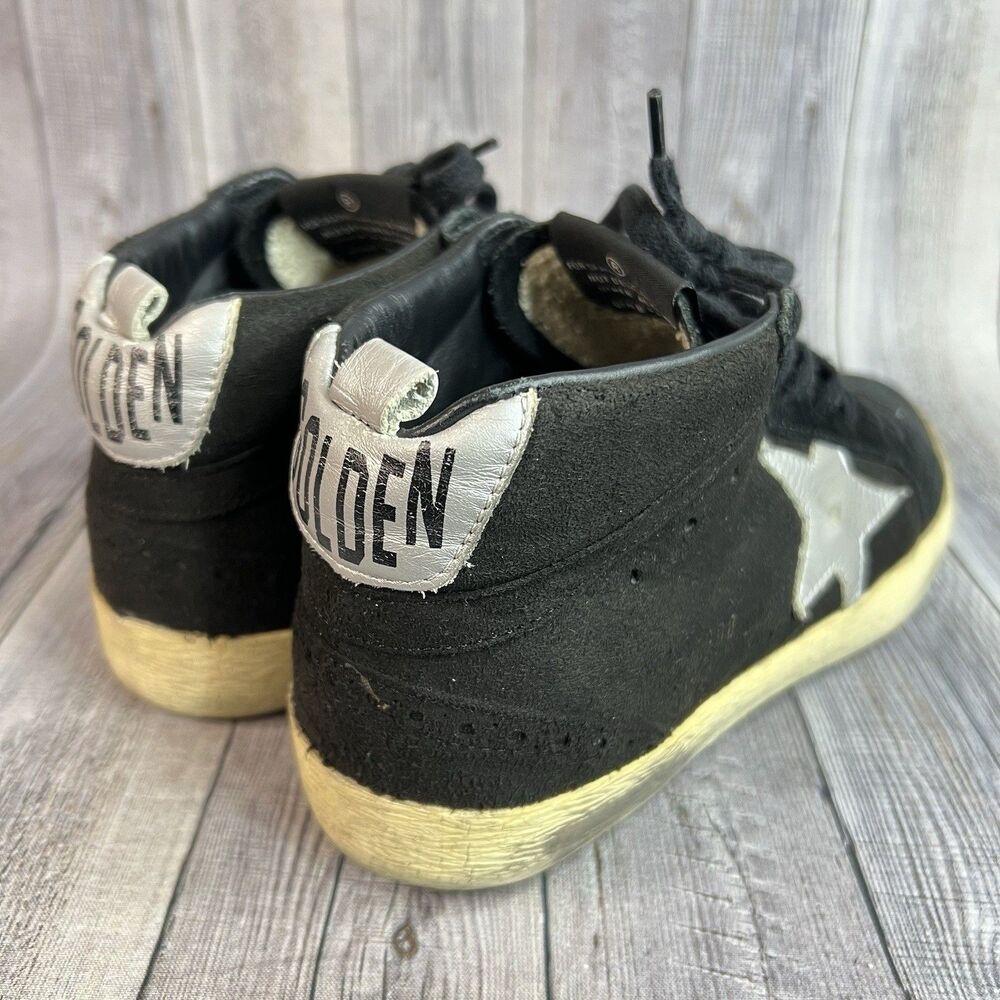 Golden Goose Mid Star Women’s 36 Black Suede Distressed Made in Italy - Picture 3 of 12
